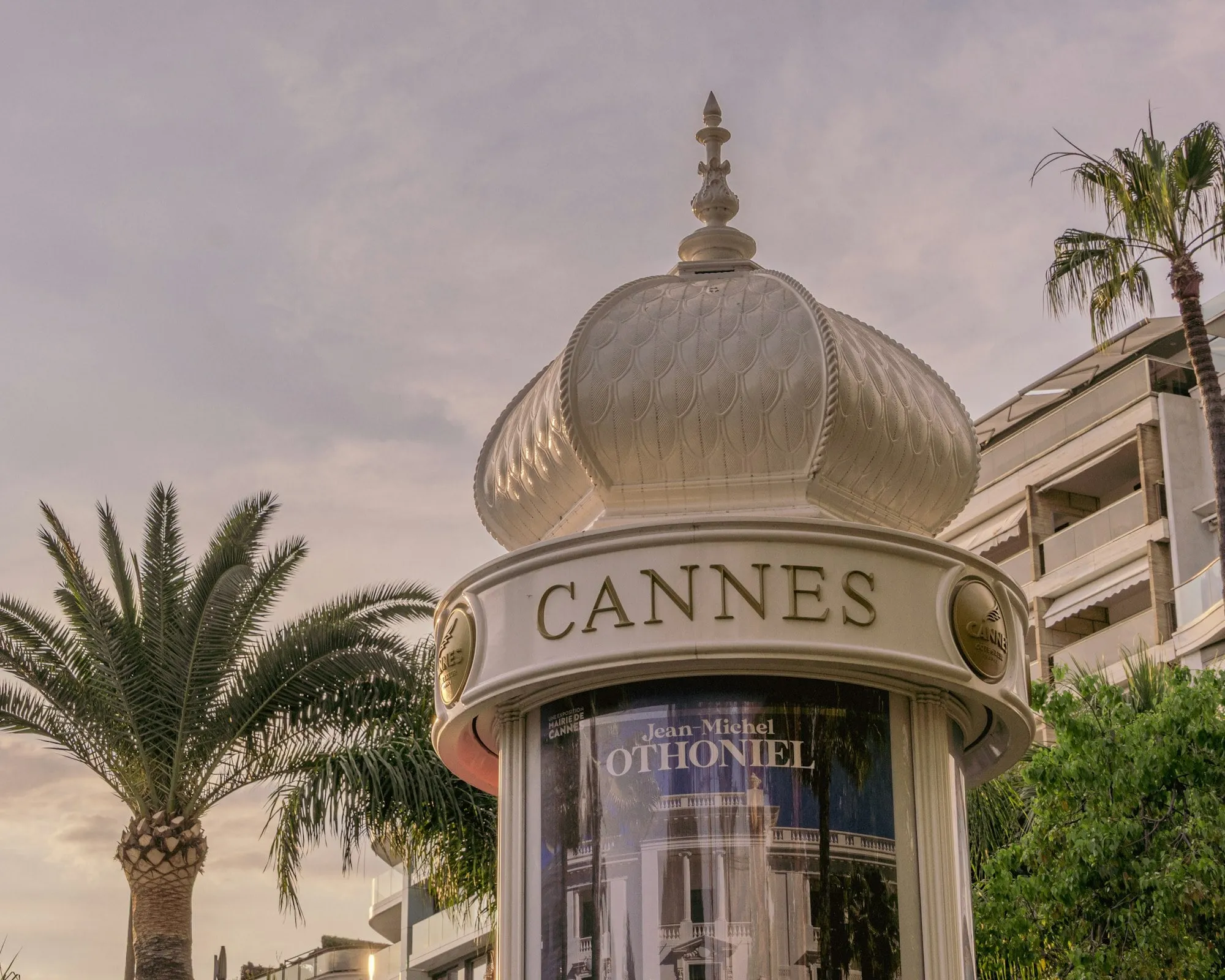 Cannes bandstand at sunset